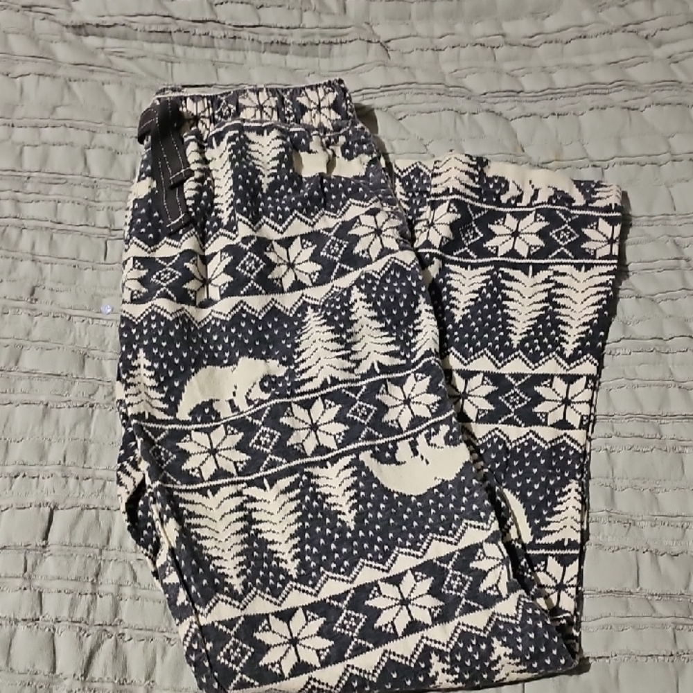 Old Navy Black and Cream Patterned Pajama Pants
